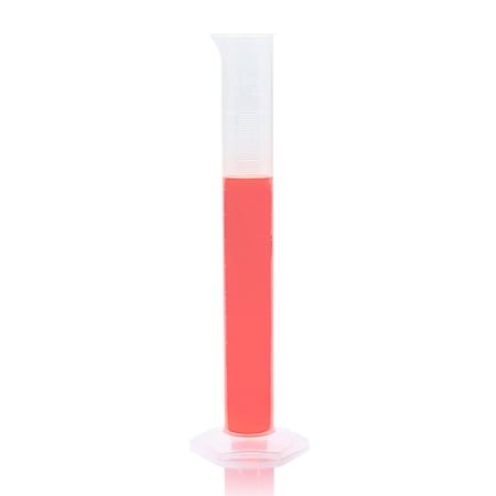 Globe Scientific 250mL Cylinder, Measuring, Diamond Essentials, Class B, PP, Molded Graduations, tall form 3701-250